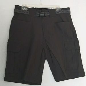 Eddie Bauer cargo shorts with belt size 34 dark gray